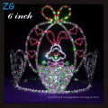 Cute coloridos rhinestone coelho tiara, por atacado personalizado coroas miúdos coroas pageant